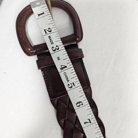 BANANA REPUBLIC Braided Leather Belt Brown SMALL. Boho Chic Trendy Classic - Picture 7 of 7